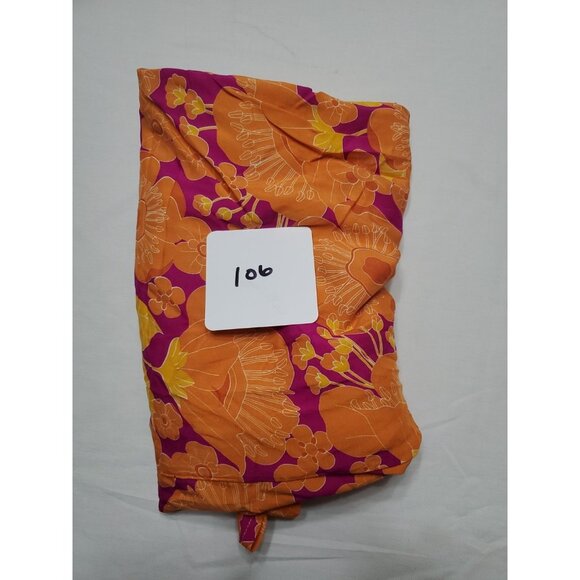 Rose & Olive Top Womens Size M Orange Short Sleeve Floral Boho Button NWT - Picture 8 of 10